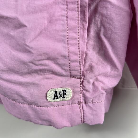 ABERCROMBIE & FITCH Pink Anorak Nylon Hooded Full Zipper Jacket Size Small - Picture 10 of 15